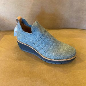 Comfortiva Denim Blue Wedge Slip-Ons